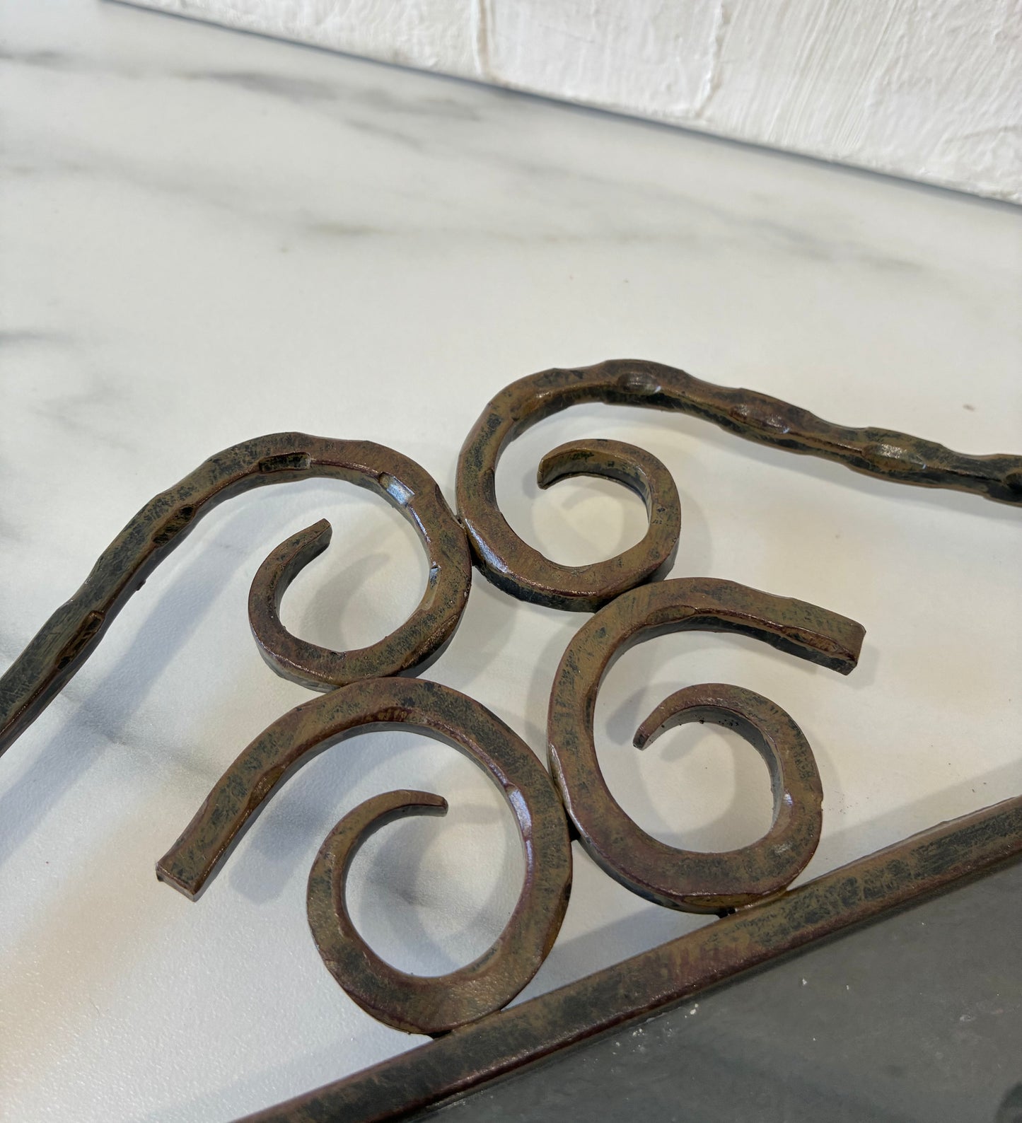 Fused Iron Scrolling Spiral Wall Photo Frame