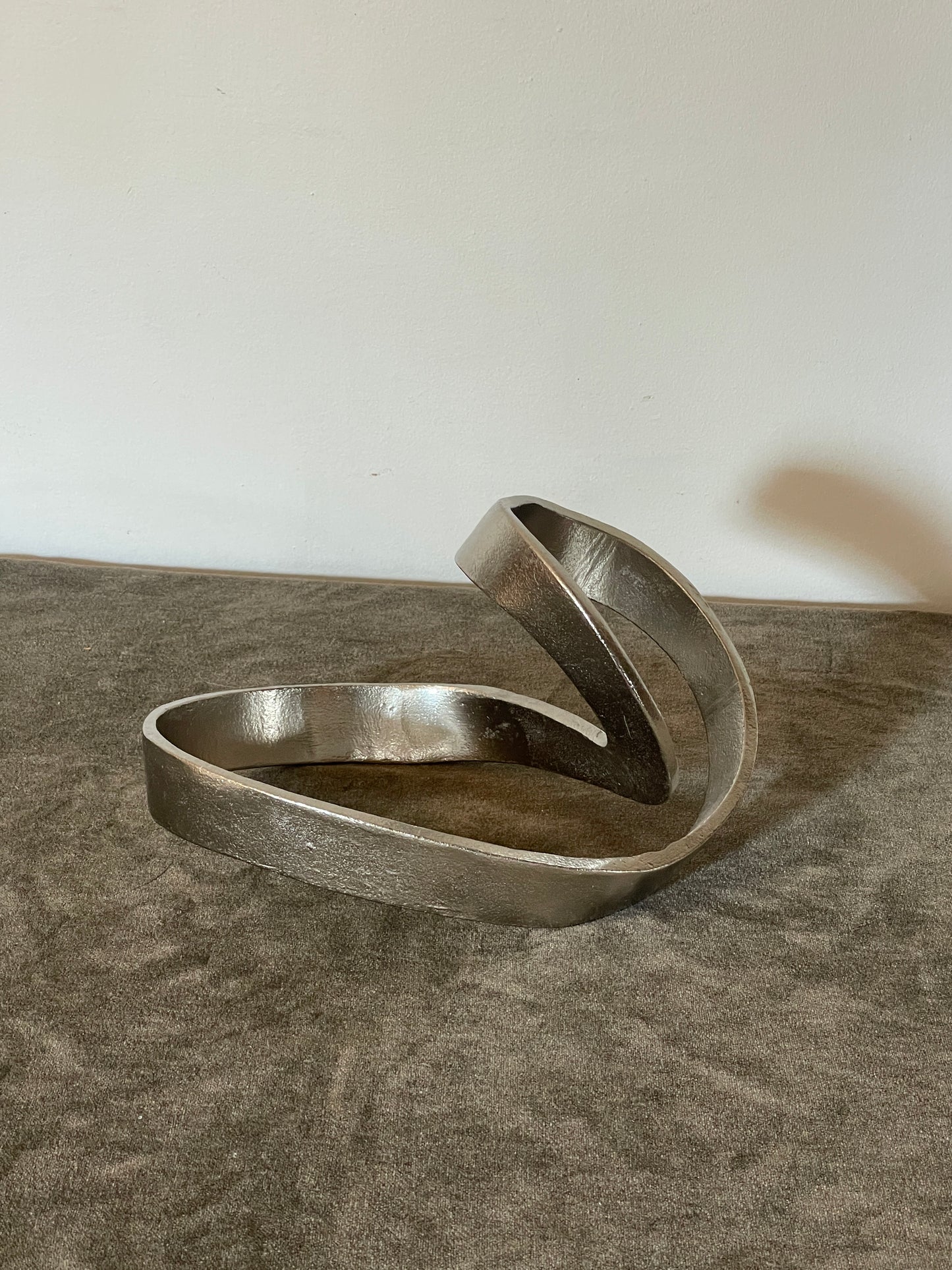 Large Silver Metal Knot Sculpture