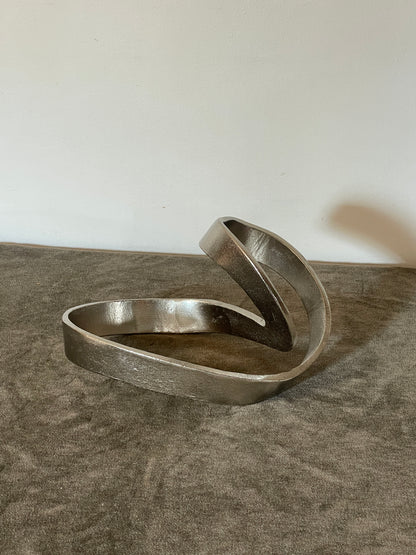 Large Silver Metal Knot Sculpture