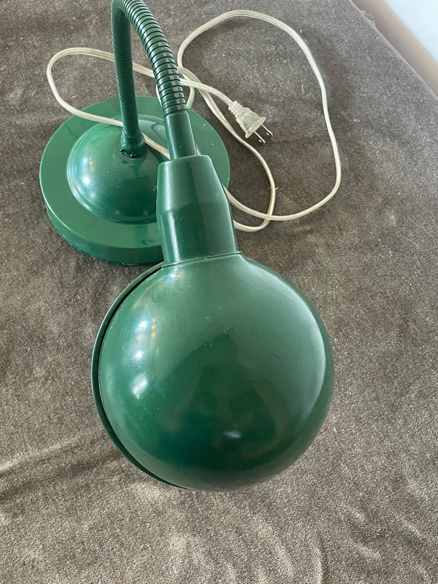Vintage Dark Green Weighted Gooseneck Task Lamp