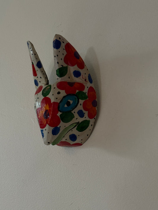 Handcrafted Mexican Folk Art Coyote Mask