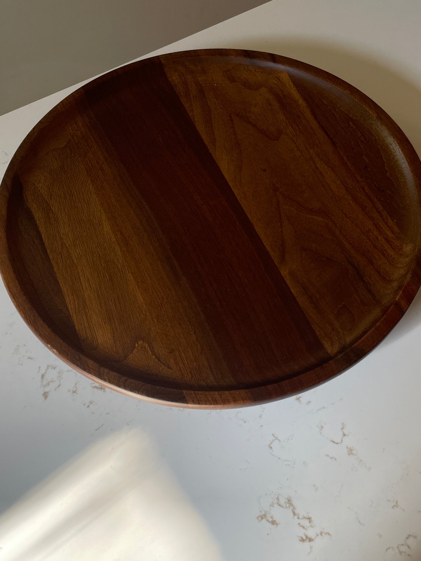 Vintage Ozark Walnutware Walnut Wood Lazy Susan