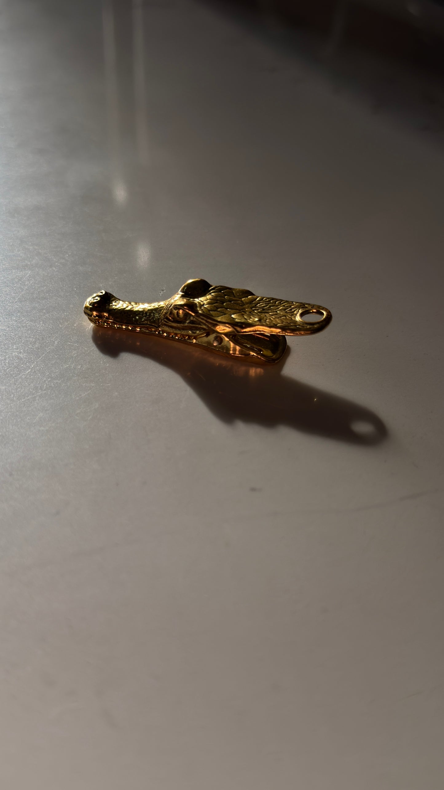 Golden Crocodile Chip Clip