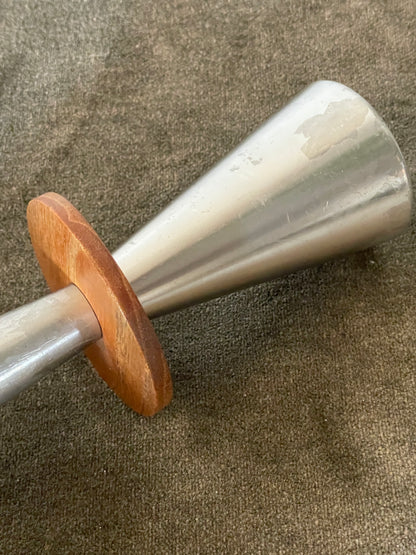 Modernist Metal and Wood Candle holder