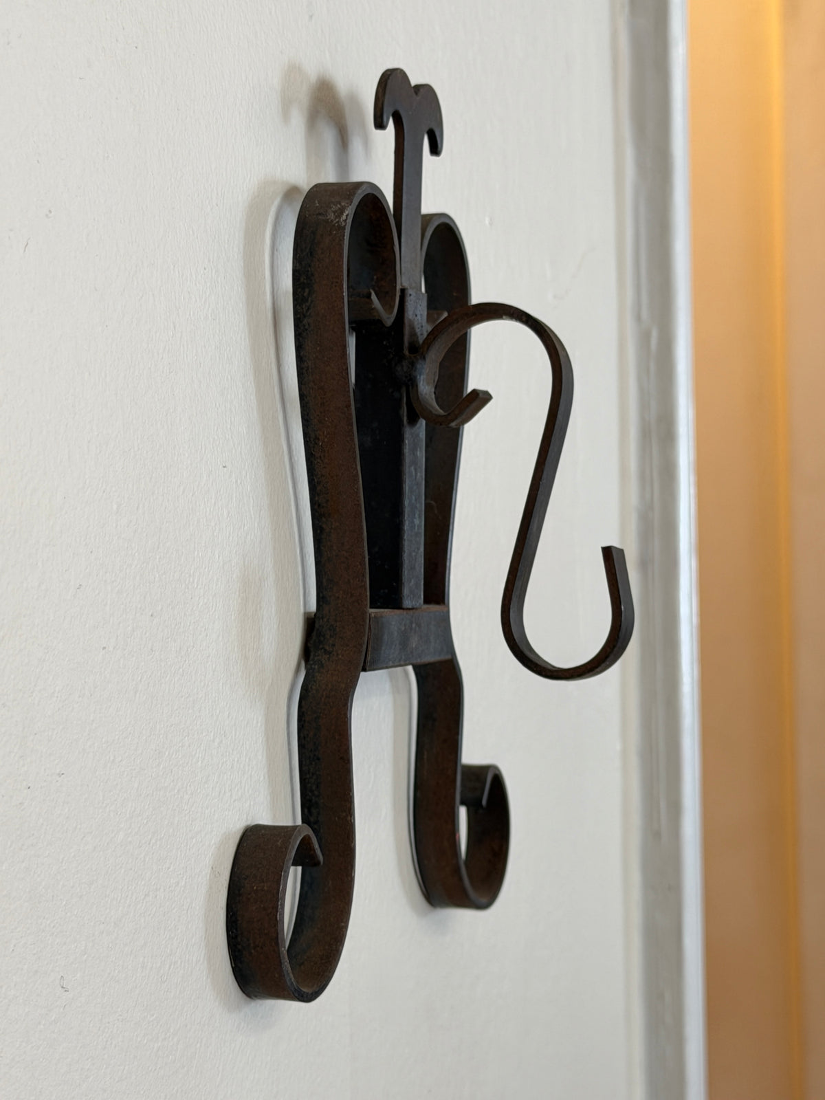 Forged Spiraling Iron Wall Hook