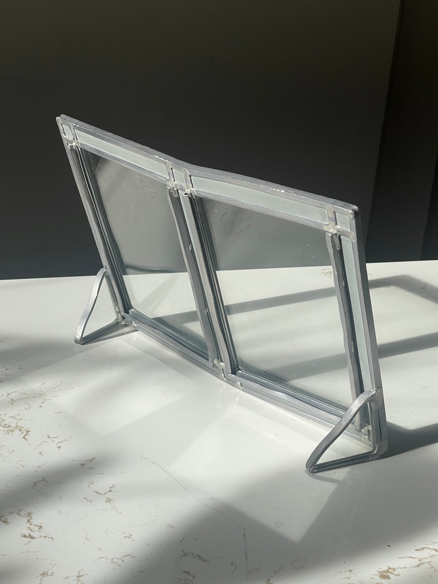 Handwelded Glass and Metal Picture Frame