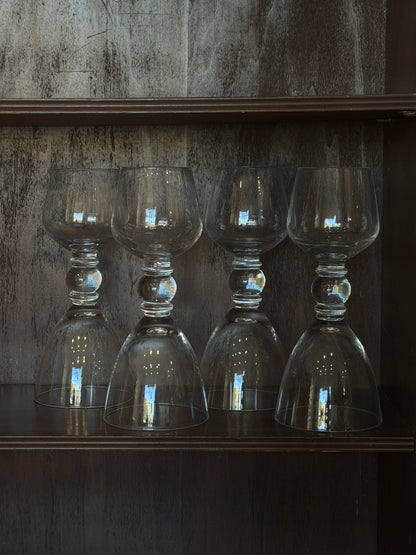 Glass Blown Dual Head Eine and Cocktail Glasses