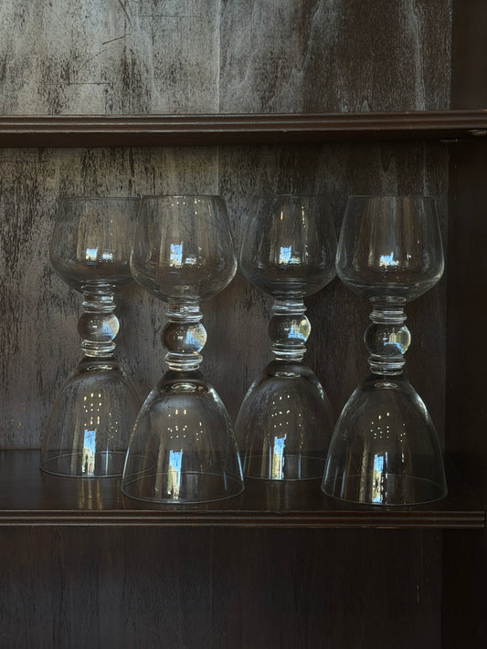 Glass Blown Dual Head Eine and Cocktail Glasses