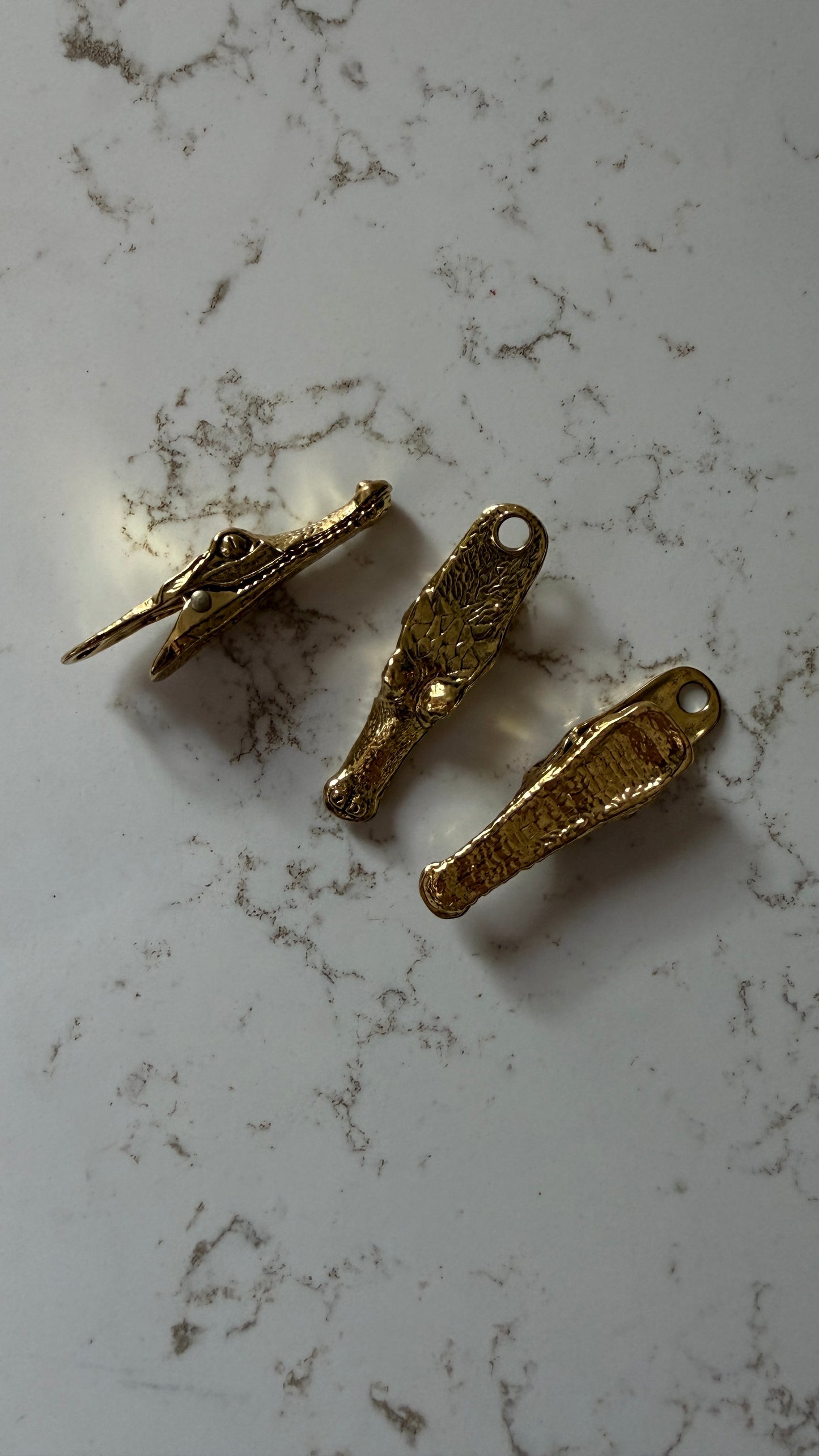 Golden Crocodile Chip Clip