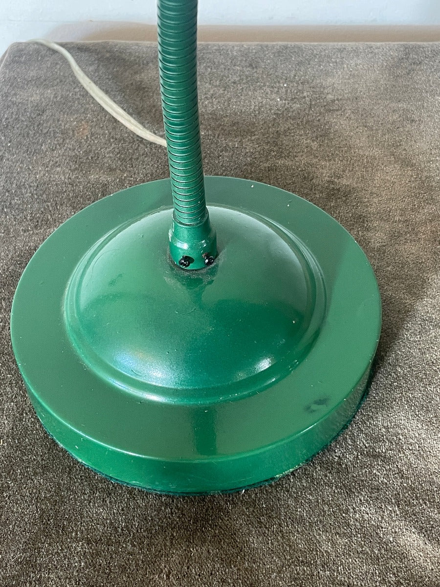 Vintage Dark Green Weighted Gooseneck Task Lamp