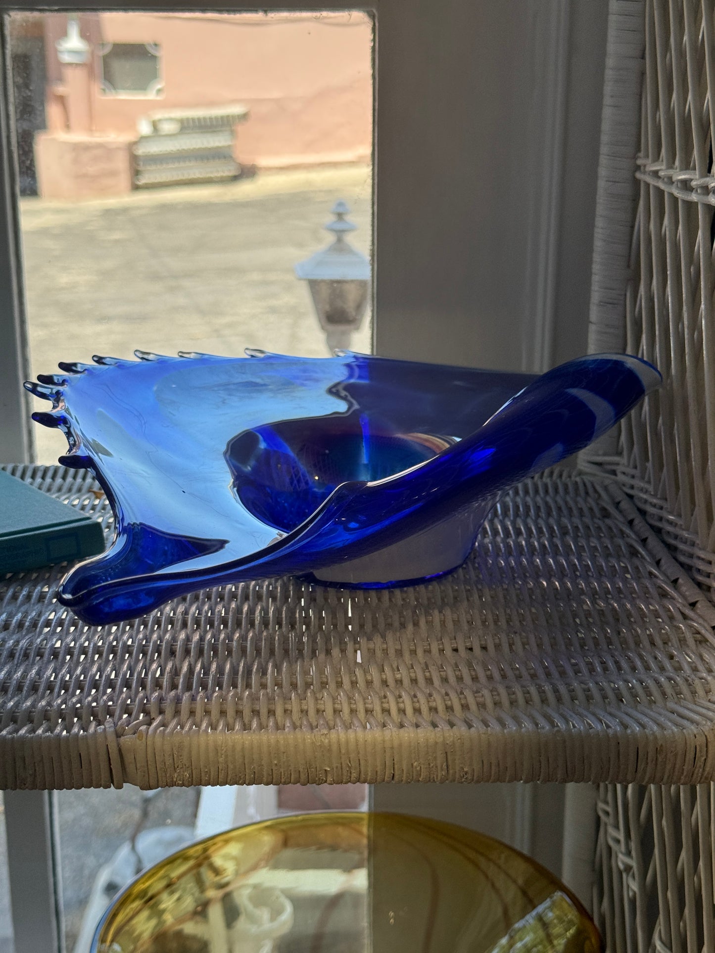 Blue Murano Glass Ocean Centerpiece Bowl