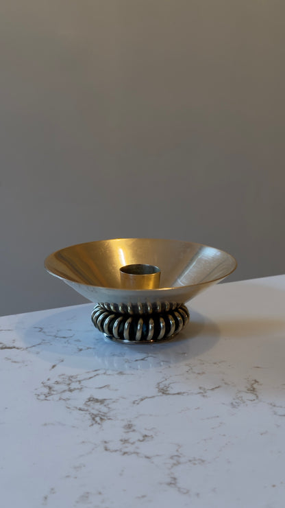 Rare 1940’s Brass Coil Foot Fredrick Buehner-Wanner “Buenilum” Candle Holder