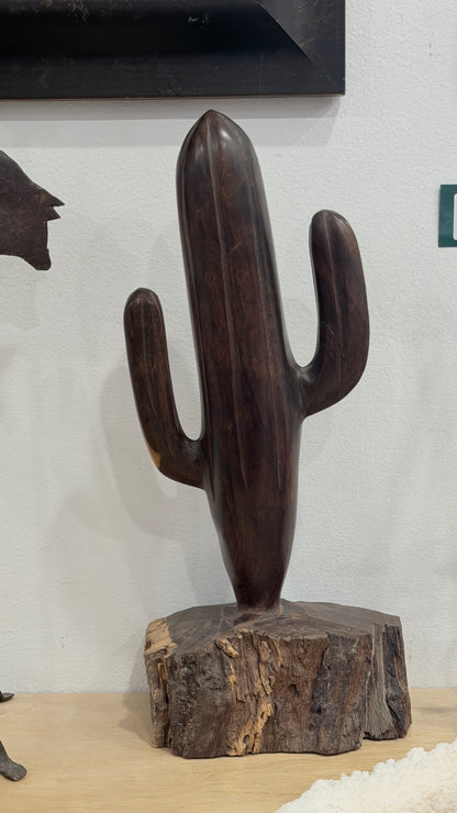 Vintage 1970 Ironwood Seguaro Cactus Sculpture