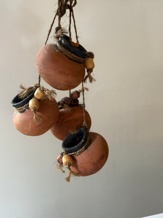 Vintage Mexican Terracotta Hanging Pots