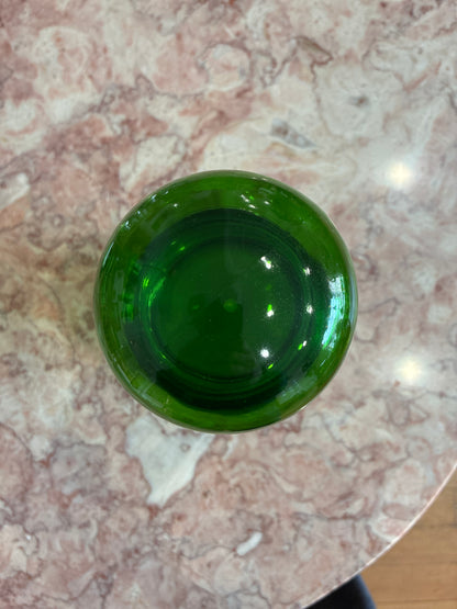 Vintage Belgium Glass Green Mushroom Top Apothecary Jar