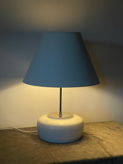 Thomas O’brien Vintage Modern Collection White Speckled Grey Ceramic Pebble Lamp