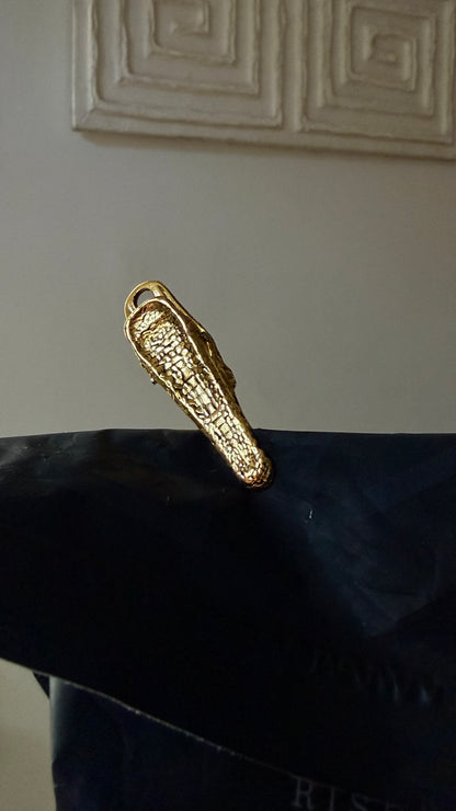 Golden Crocodile Chip Clip