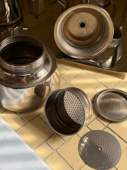 Italian Guido Bergra Chrome Espresso Coffee Tray Set
