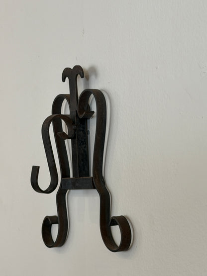 Forged Spiraling Iron Wall Hook