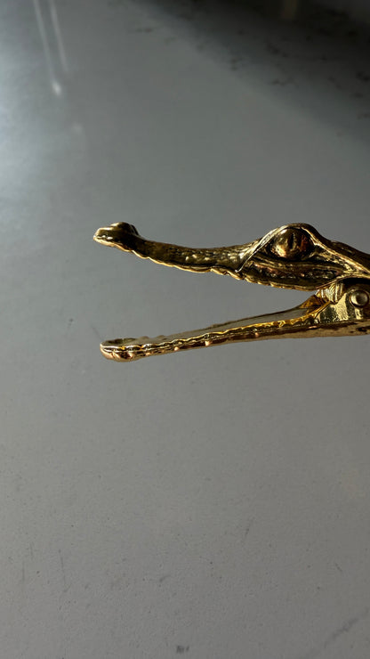 Golden Crocodile Chip Clip