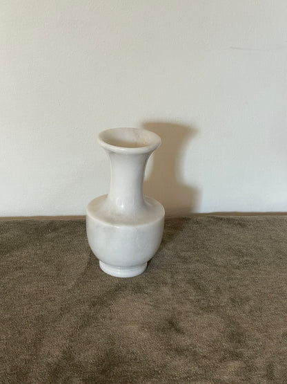 White & Grey Vein Marble Bud Vase