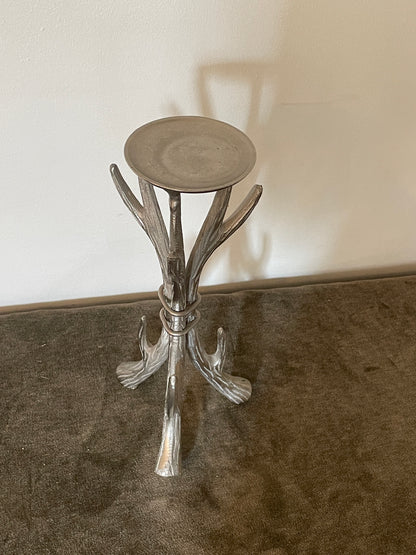 Casted Aluminum Tied Antler Bundle Candle Podium