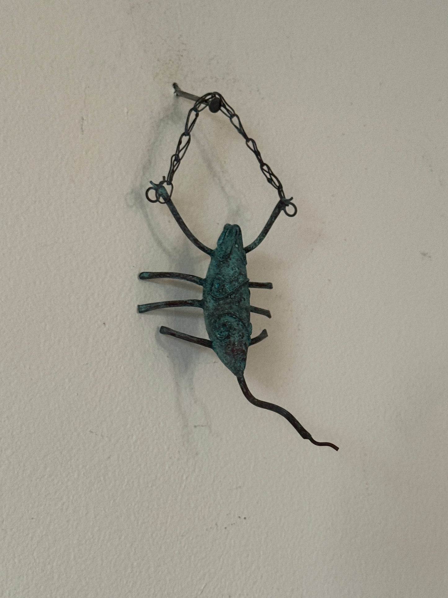 Oxidized Metal Wall Scrawling Mexican Scorpion