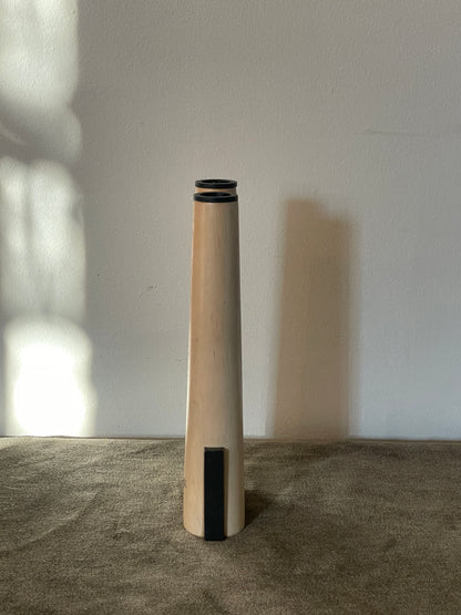 Dansk Light Wood and Cast Iron Candle Holder
