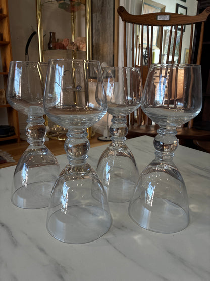 Glass Blown Dual Head Eine and Cocktail Glasses