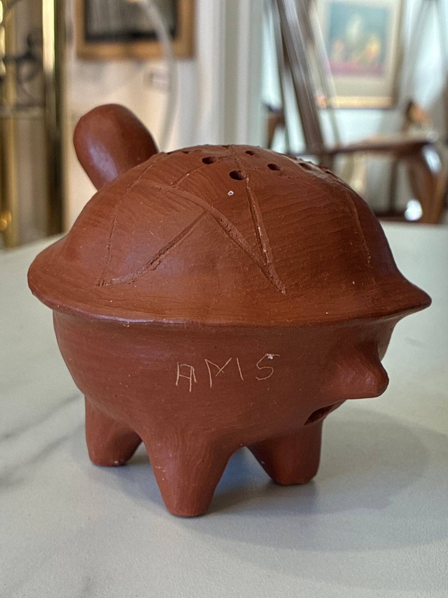 Handcrafted Turtle Toothpick Holder by “Museres Del Barro Roso” Zapotec Women in San Marcos Tiapazola