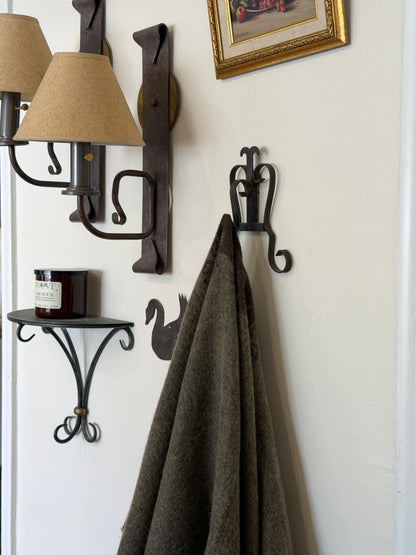 Forged Spiraling Iron Wall Hook