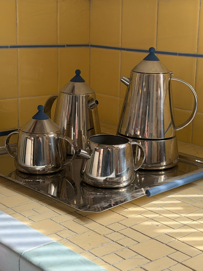 Italian Guido Bergra Chrome Espresso Coffee Tray Set