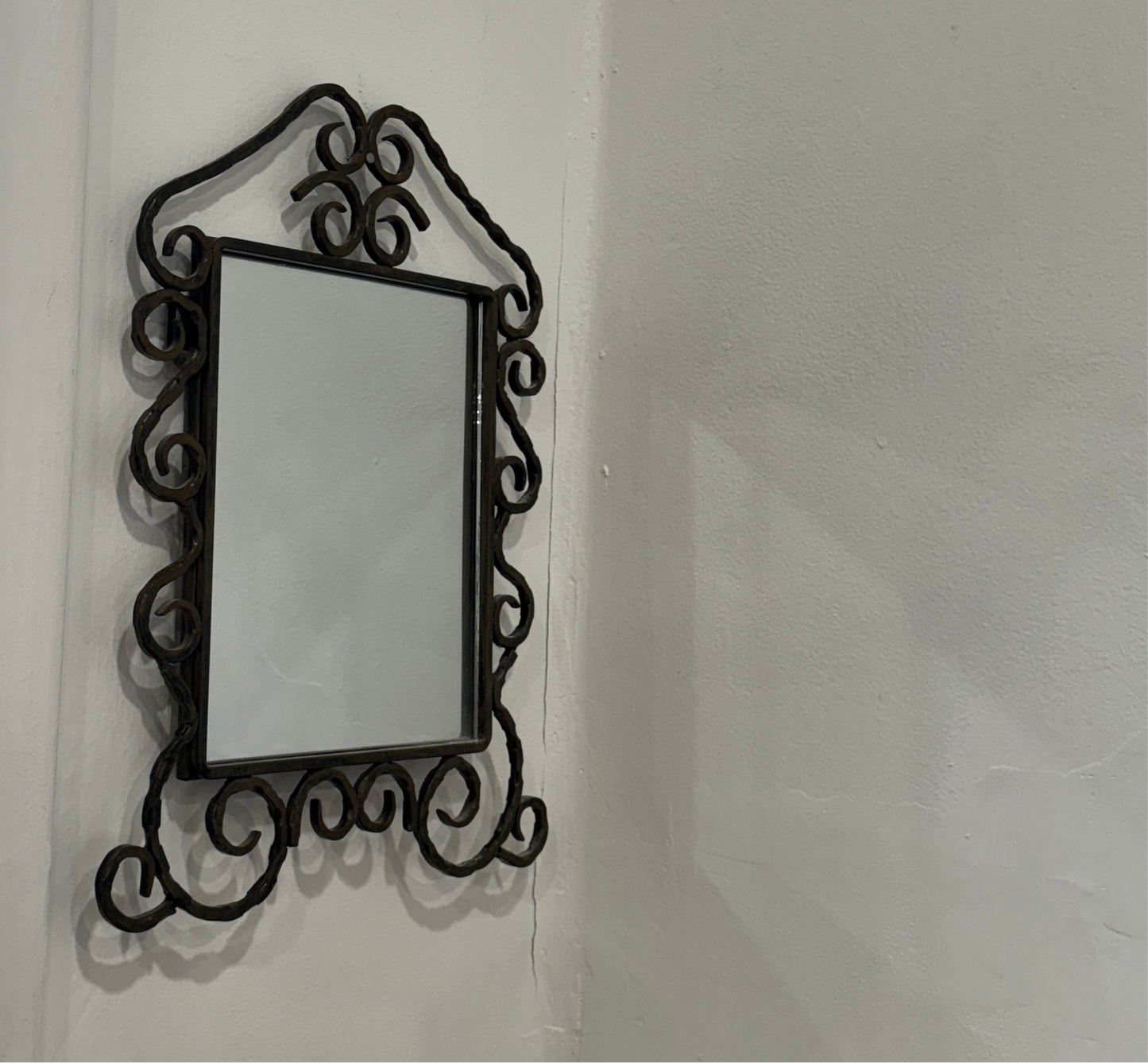 Fused Iron Scrolling Spiral Wall Photo  Frame