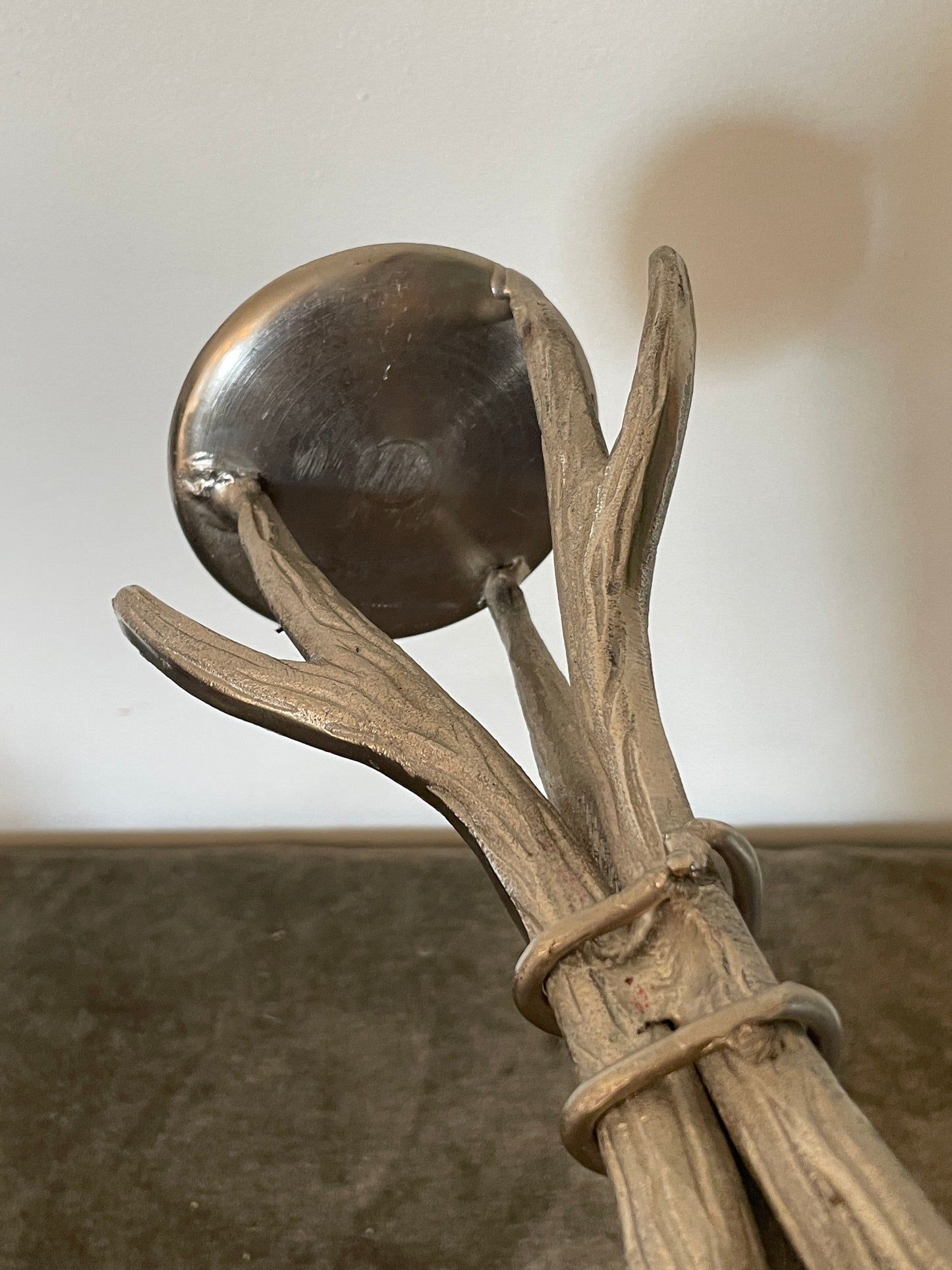 Casted Aluminum Tied Antler Bundle Candle Podium