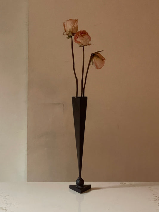 Geometric Welded Iron Sprig Vase