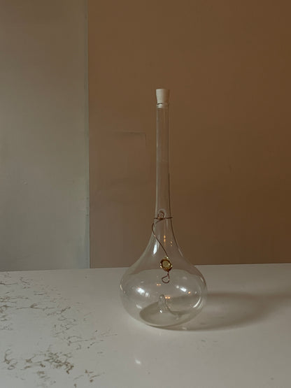 Italian Glass Jacopo Poli “Grappa” Bottle Decanter with Metal work design