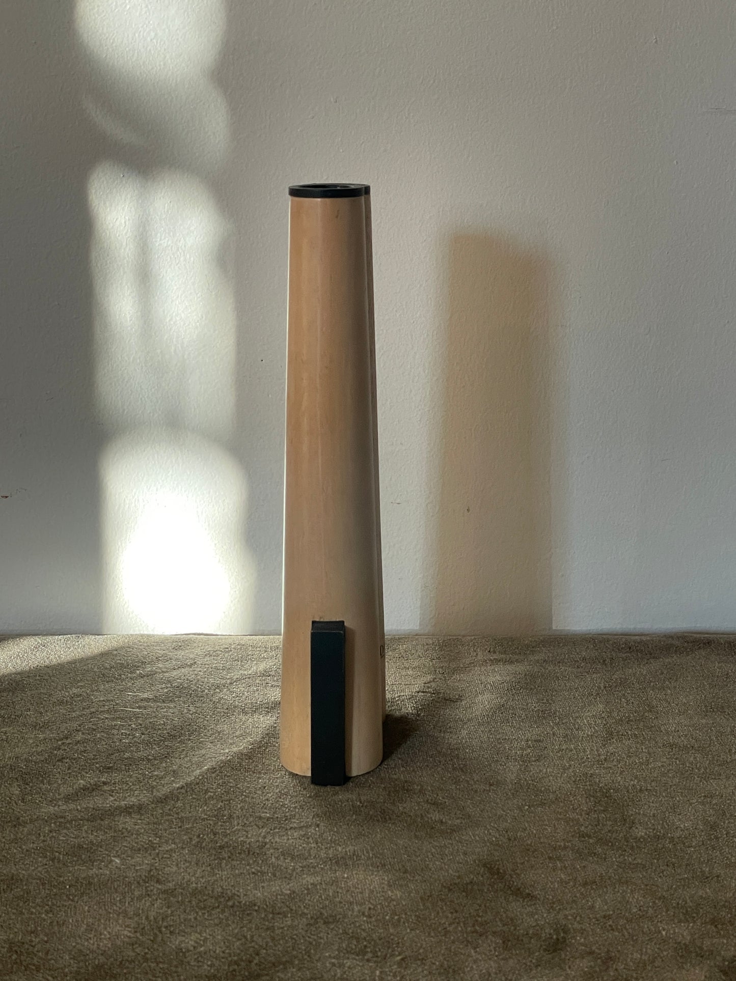 Dansk Light Wood and Cast Iron Candle Holder