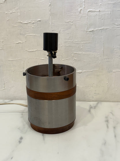Galvanized Steel & Wood Industrial Table Lamp