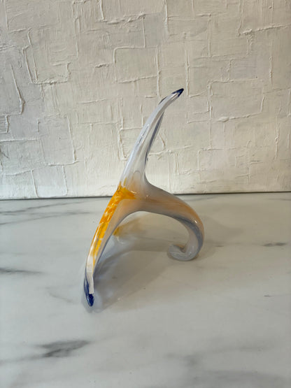 Italian Murano Sculpted Glass Flower Sculpture
