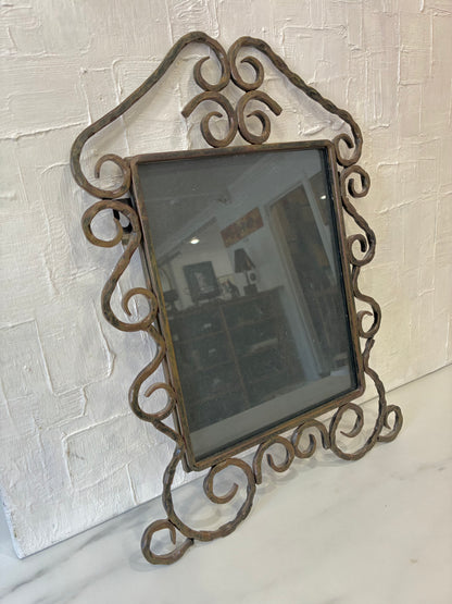 Fused Iron Scrolling Spiral Wall Photo  Frame
