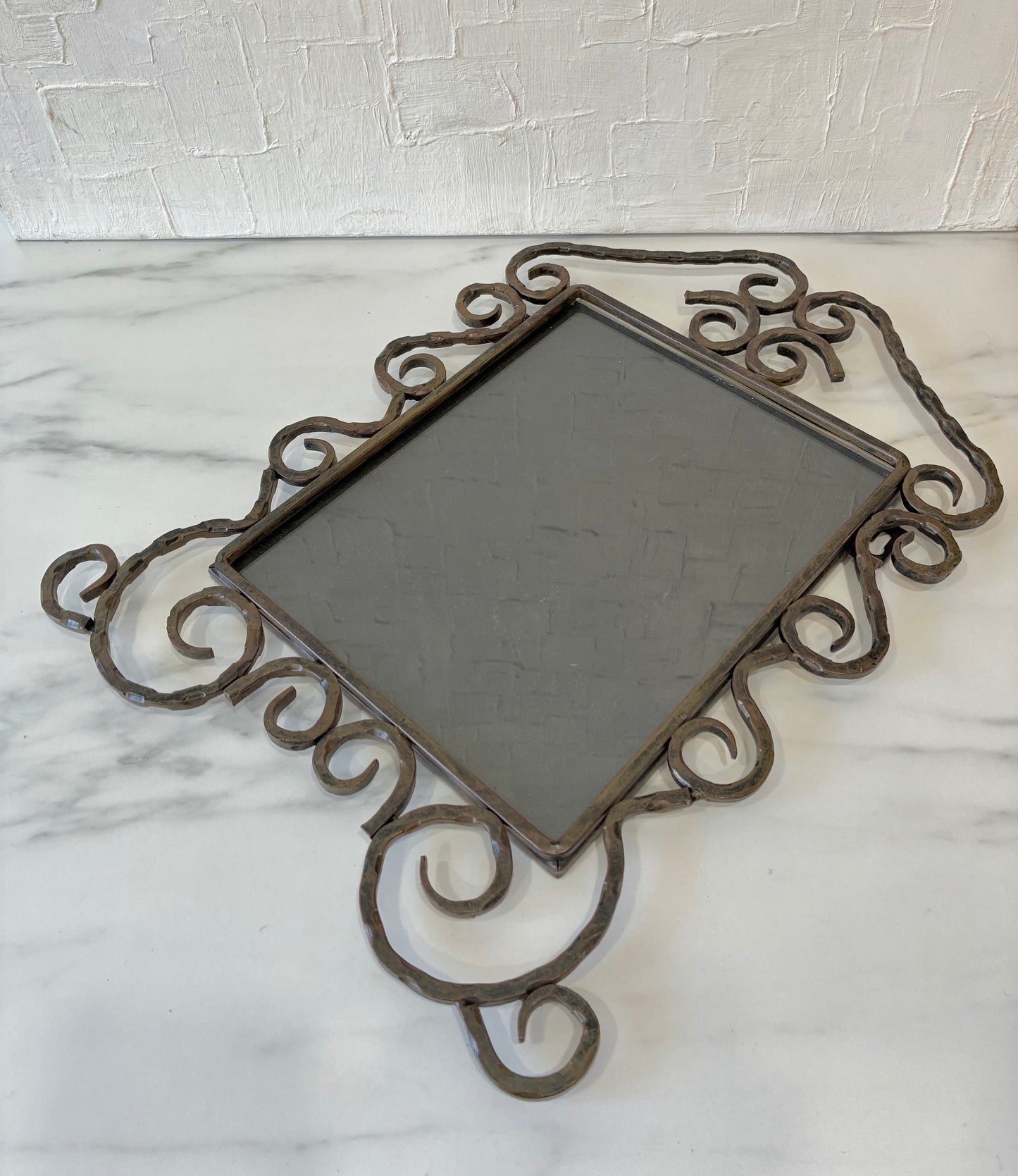 Fused Iron Scrolling Spiral Wall Photo  Frame
