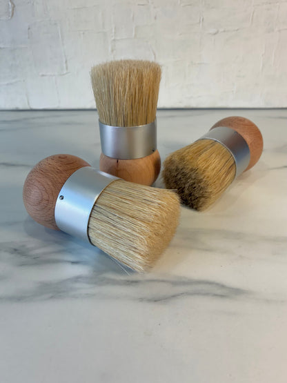 Ergonomic 2” Palm Handle Boar Bristle Wax Brush