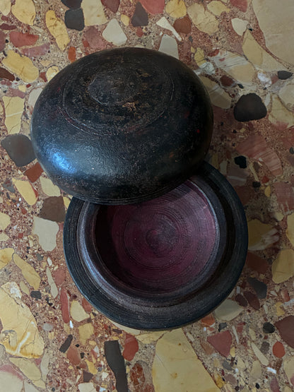 Vintage Wood Turned Rocking Stash Box