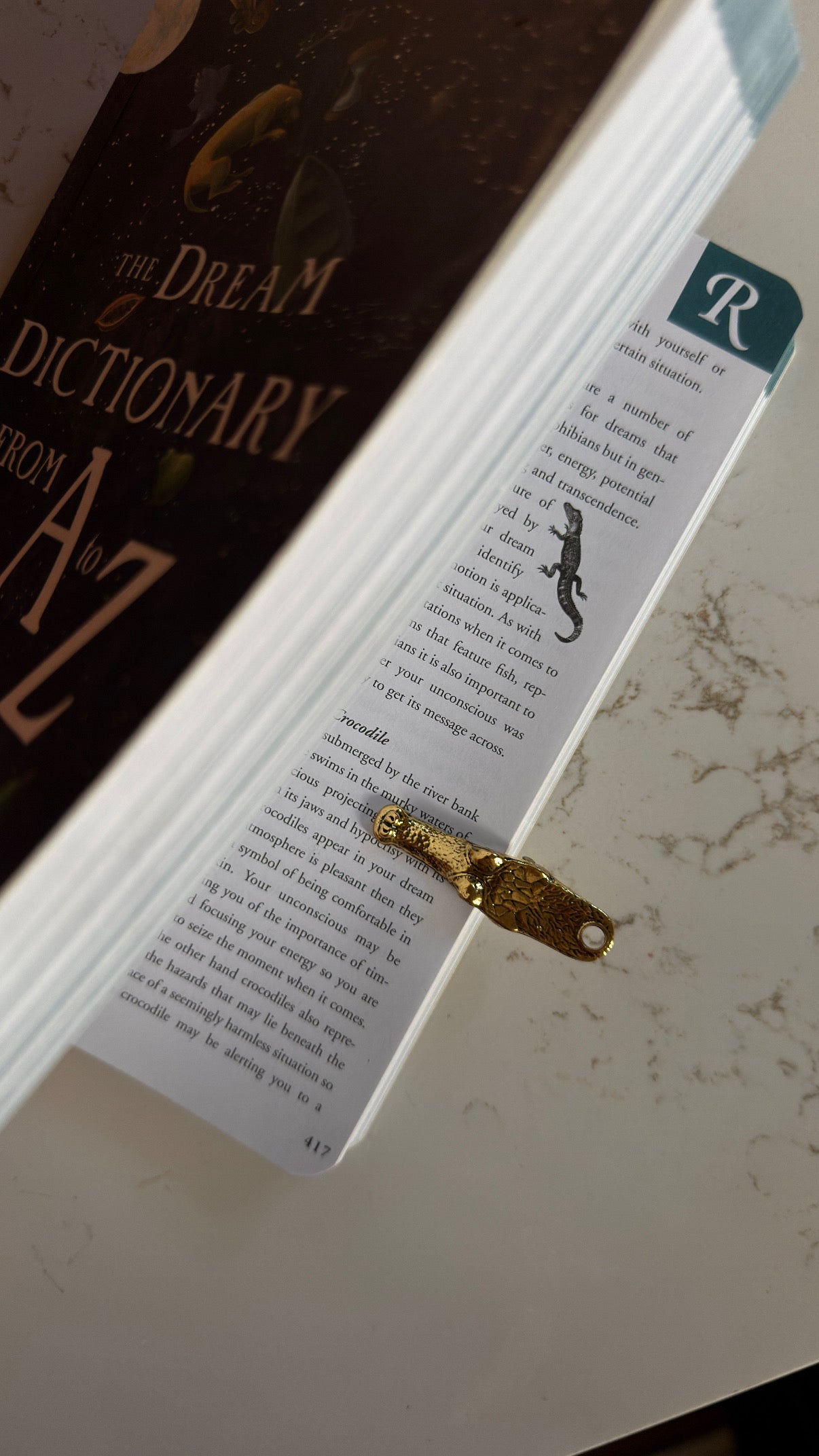 Golden Crocodile Chip Clip