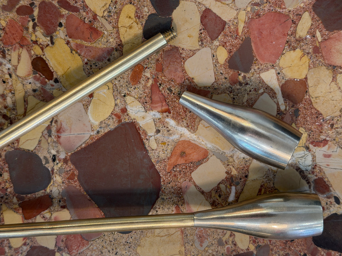 Vintage Castilian Teardrop Brass Cascading Candle Holder 5-Set