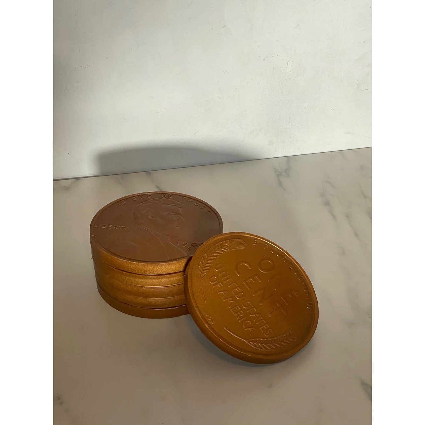 Six Jumbo Rubber 1909 Wheat Pennies