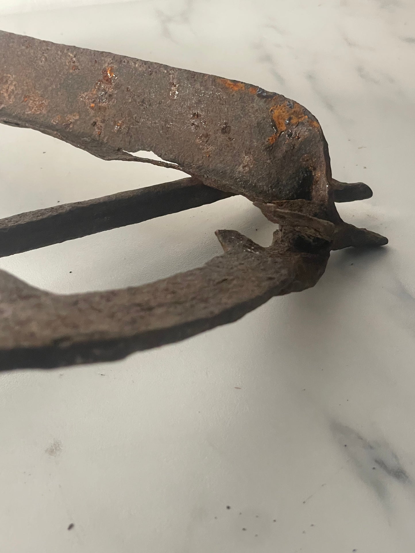Primitive Hand-forged Reworked Iron Book Stand