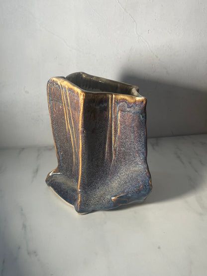 Crumpled Ceramic "Gemstone" Vase