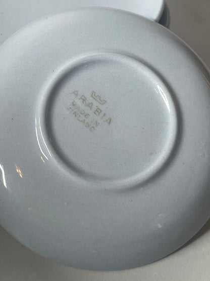White Arabia Mini-Saucer Made in Finland sold as set of 5