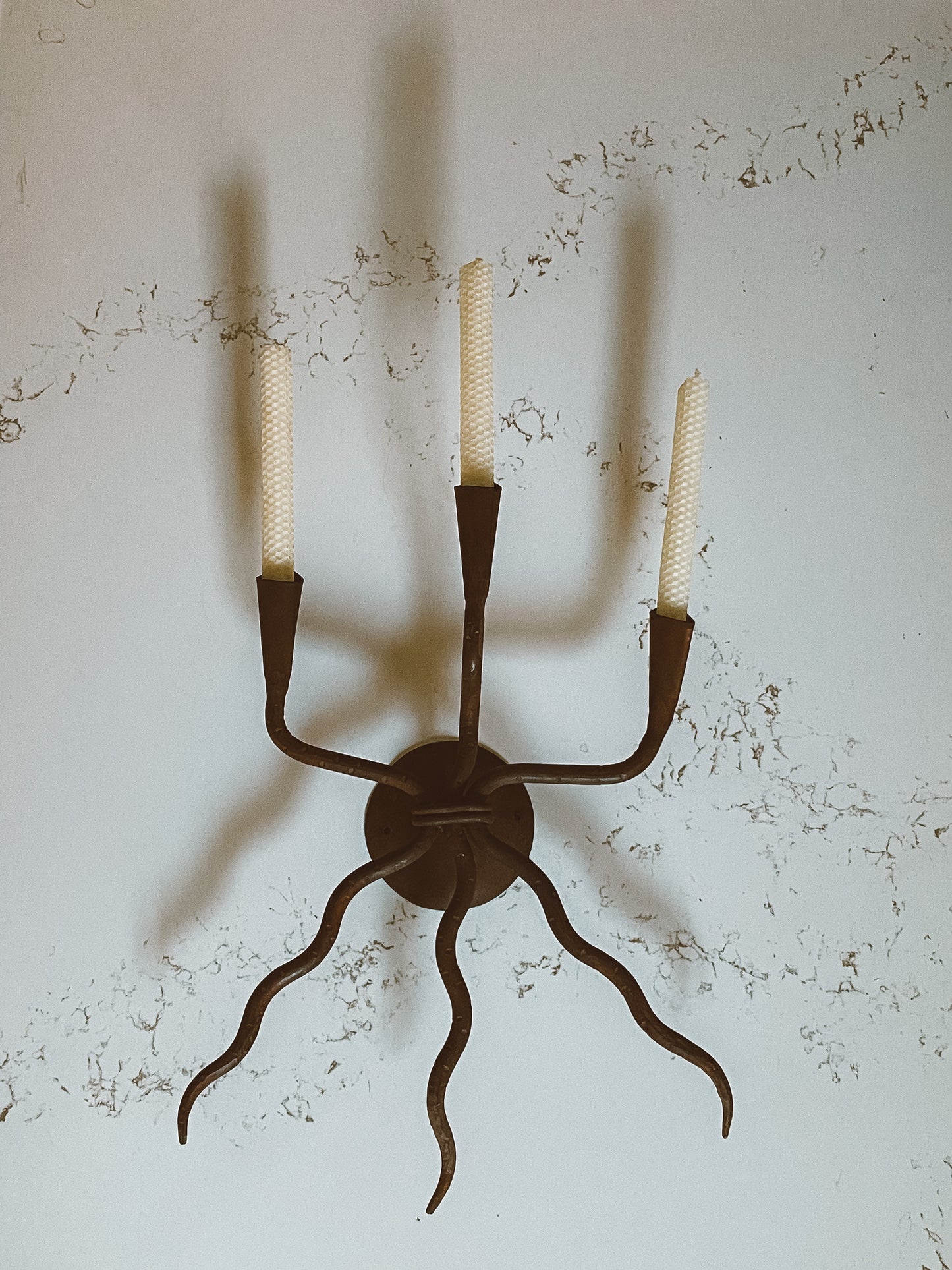 Rattlesnake Triple-Candle Holder Wall Hanger